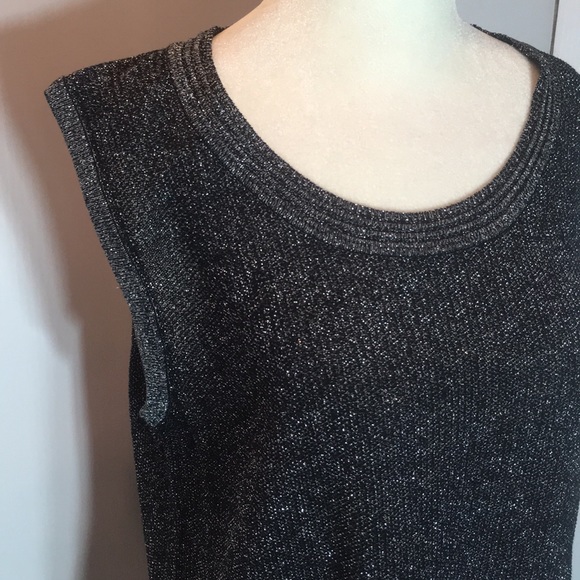 Laura Petites sleeveless sweater with sparkle Sz L - Picture 3 of 16